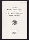 Program of the Sixty-Third Annual Commencement of East Carolina University 